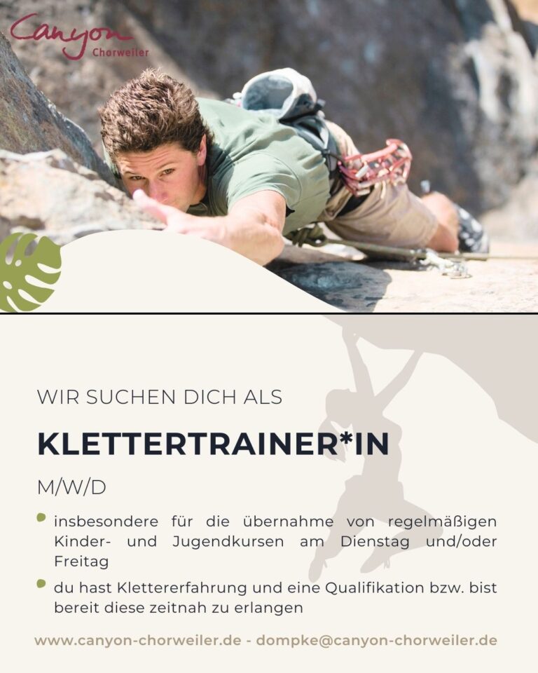 Klettertrainer_in gesuchtL